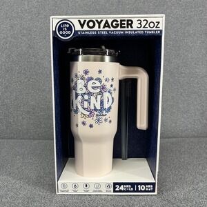 Life Is Good Voyager 32oz Be Kind Pink Insulated Stainless Steel Tumbler